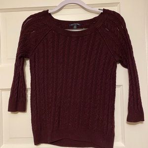 American Eagle 3/4 length scoop neck sweater